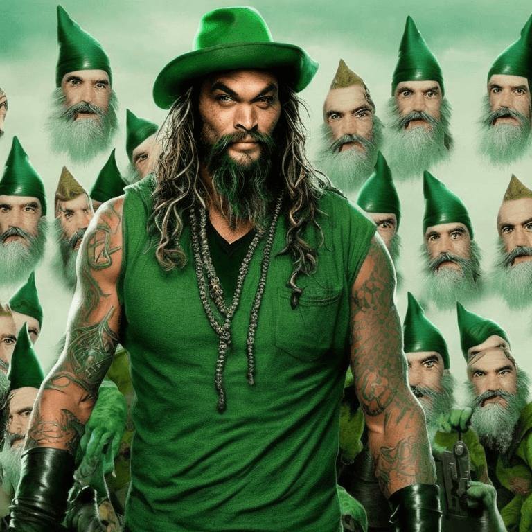 Jason Momoa Wearing a Green Hat